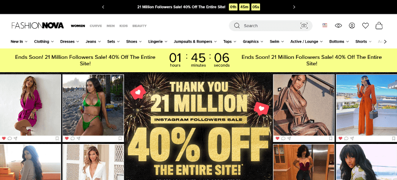 Fashion Nova: An Exemplary Shopify Store Sample