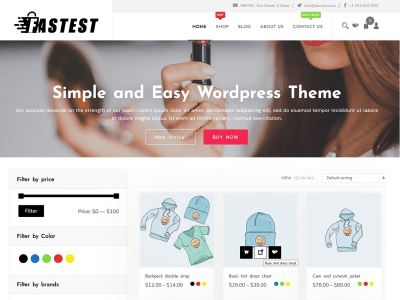 Fastest Shop ( Free ) WordPress