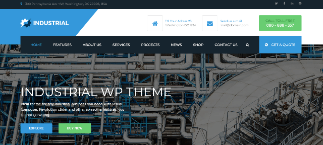 Industrial: A Trending Mining Company WordPress Theme