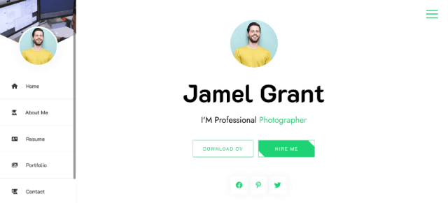 Personal CV Resume - A Sleek WP Portfolio Theme