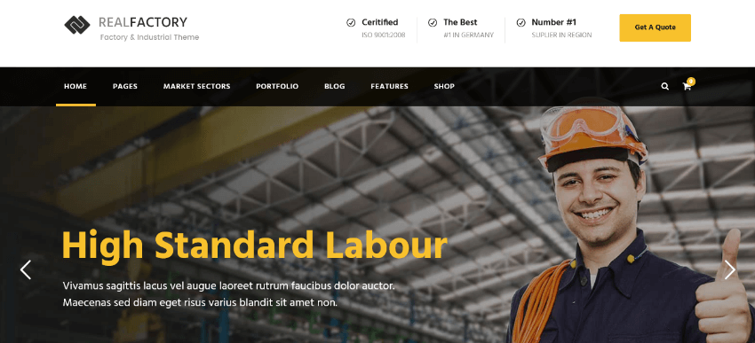 Real Factory A Stylish Fuel Industry Website Template