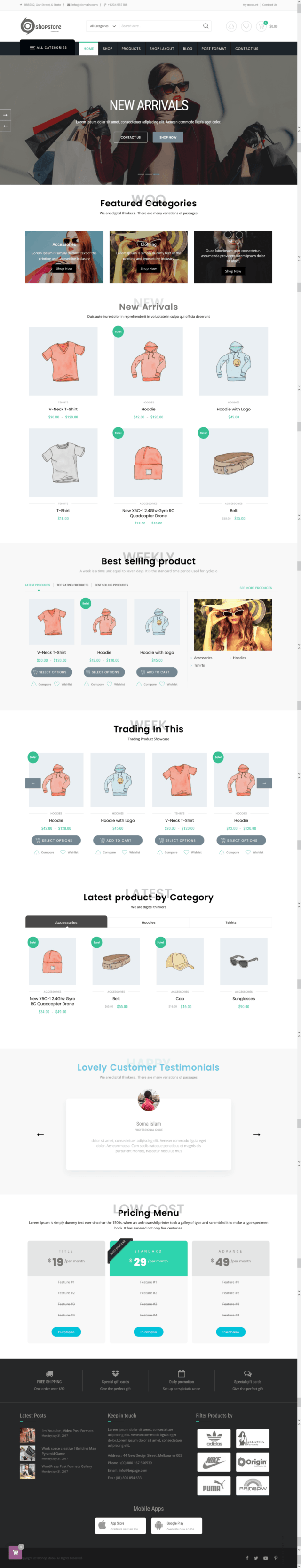 shopping cart theme