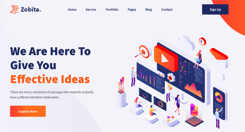 Free Digital Marketing HTML Template